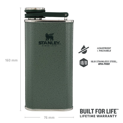 Stanley 1913 Classic Easy Fill Wide Mouth Flask 0.23L dans Matte Black Pebble