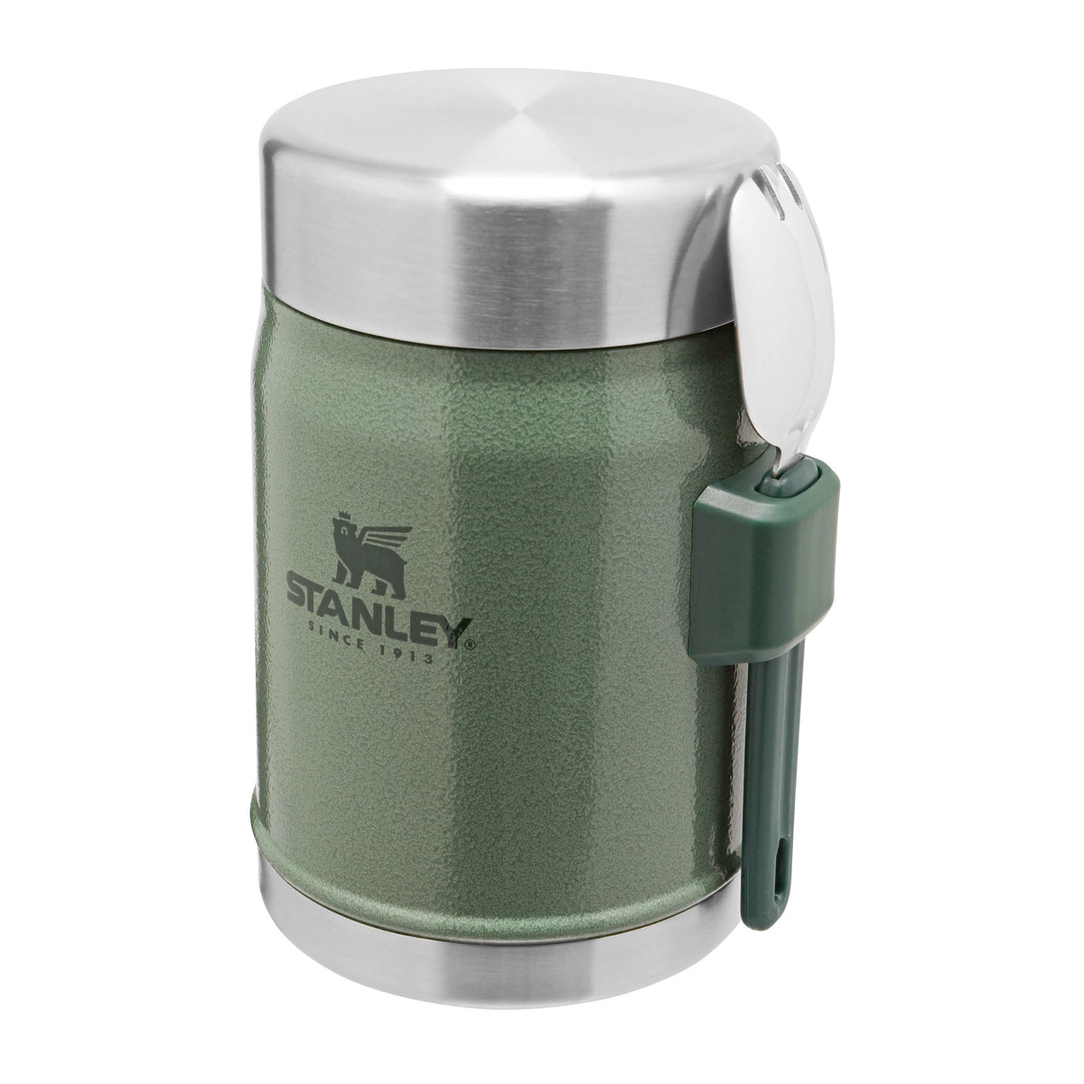 Stanley 1913 Tarro de comida clásico legendario + tenedor-cuchara 0,4 l en Verde martillado | View 1
