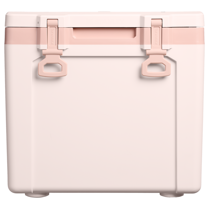 Stanley 1913 Cold-For-Days Wheeled Outdoor Cooler 47.3L in Rose Quartz | Frontale Visualizza