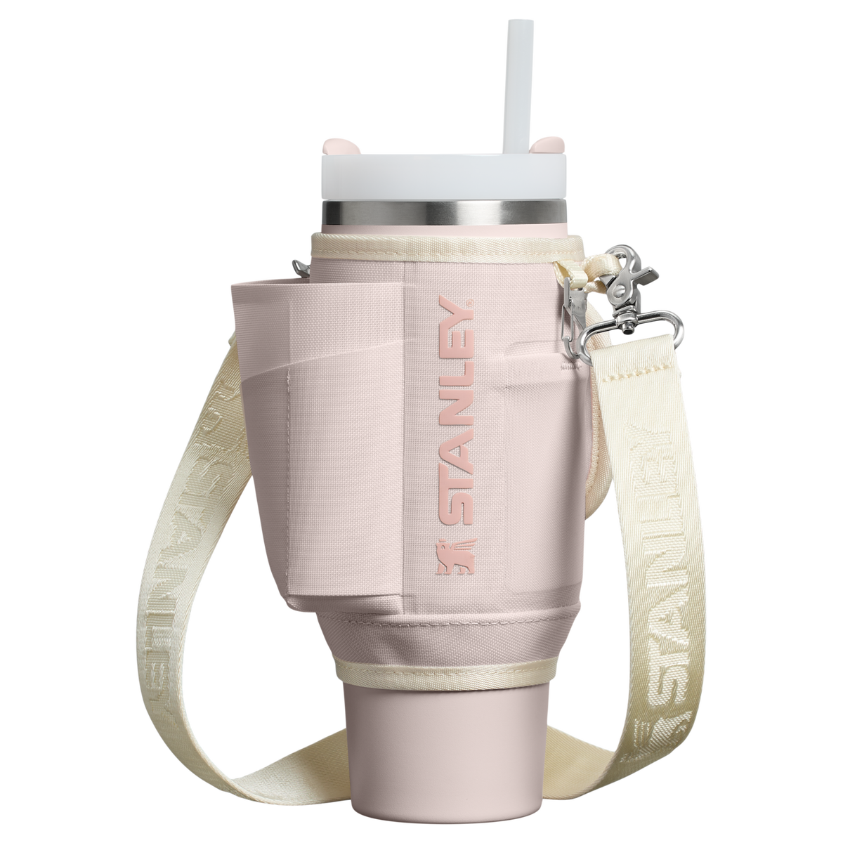 Stanley 1913 All-Day Quencher Carry-All 0.8L in Rose Quartz | Frontale Visualizza