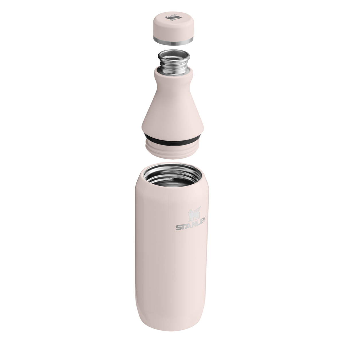 Stanley 1913 All Day Slim Bottle 0.35L dans Rose Quartz Gloss | Coupe transversale Afficher