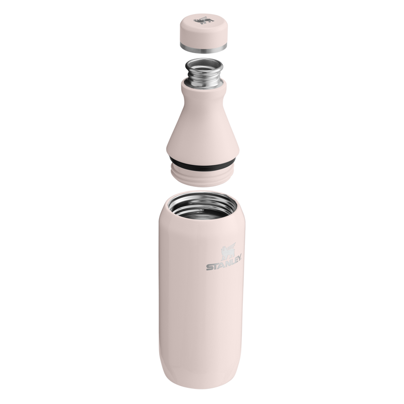 Stanley 1913 All Day Slim Bottle 0.35L dans Rose Quartz Gloss | Coupe transversale Afficher