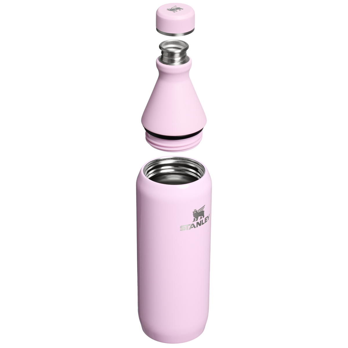 Stanley 1913 All Day Slim Bottle 0.59L dans Cherry Blossom Gloss | Coupe transversale Afficher
