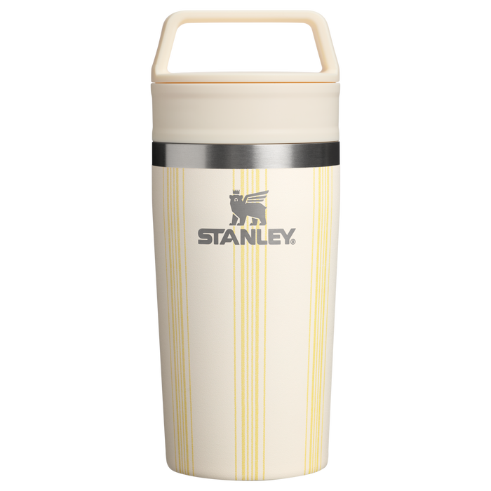 Stanley 1913 Café-To-Go Travel Mug 0.35L in Cream Picnic Stripe | Front View