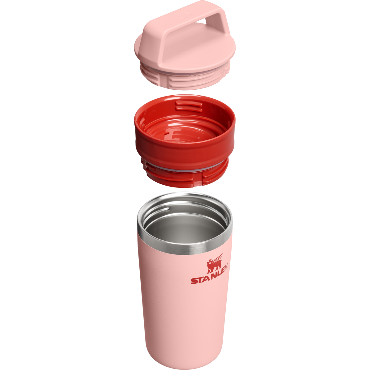 Stanley 1913 Café-To-Go Travel Mug 0.35L in Peach Rose | Sezione trasversale Visualizza