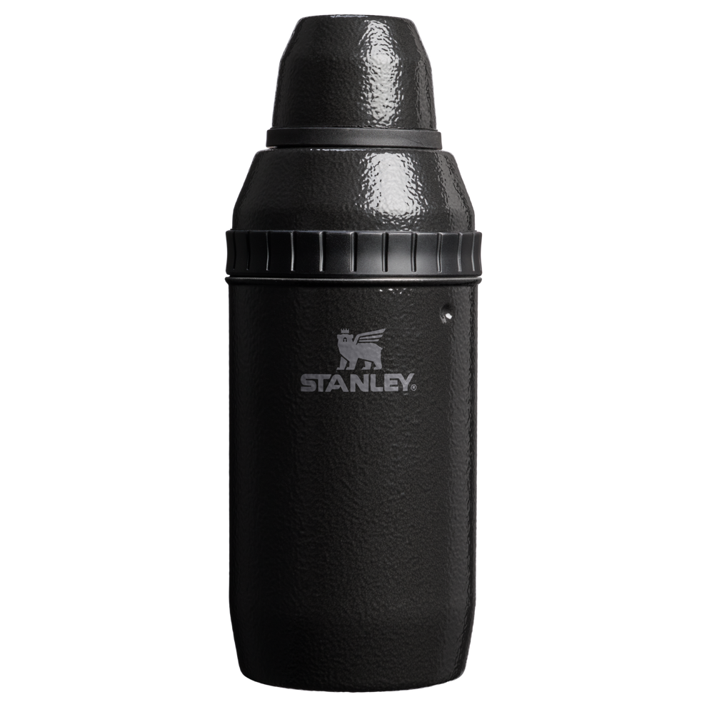 Stanley 1913 Adventure Happy Hour Cocktail Shaker Set in Hammertone Black | Vorderseite Anzeigen