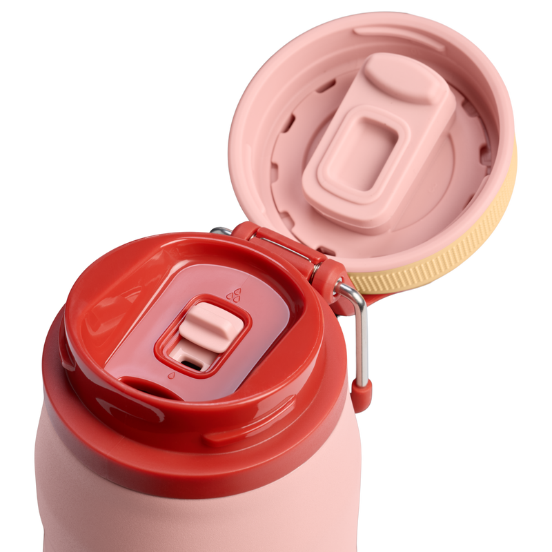Stanley 1913 IceFlow™ Bottle Twist Flip 0.71L dans Peach Rose | Couvercle Détaillé Afficher
