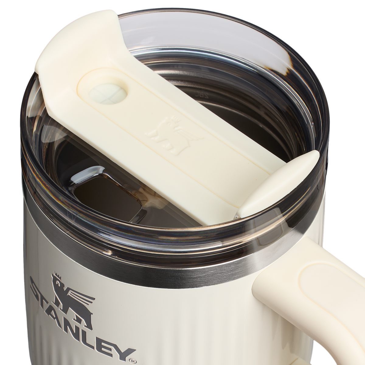 Stanley 1913 Quencher® H2.0 Fluted Tumbler 0.59L in Cream Gloss | Lid Detailed View