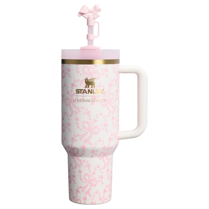 Stanley 1913 Stanley 1913 x LoveShackFancy Quencher® H2.0 FlowState™ Tumbler 1.18L in Coquette Bow - Chantilly | Vorderseite Anzeigen