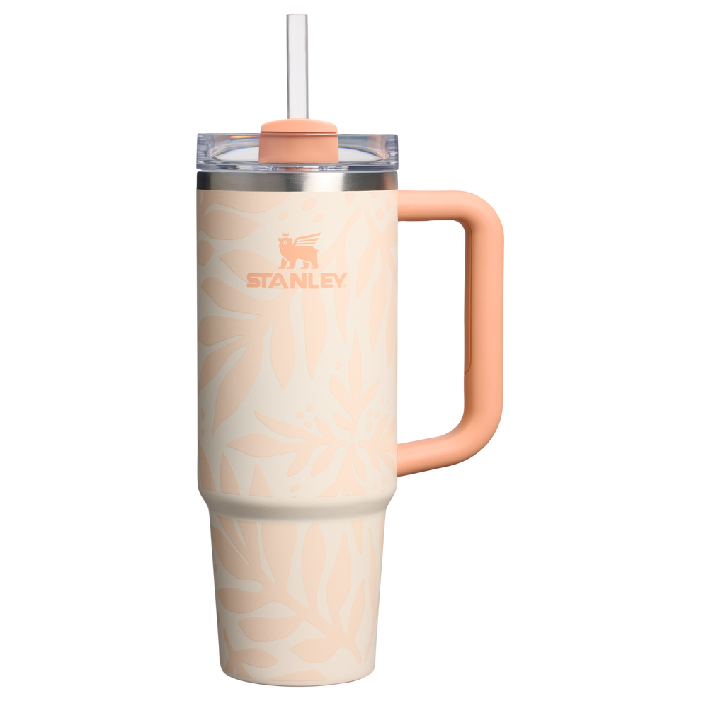 Stanley 1913 Quencher® H2.O Flowstate™ Tumbler 0.89L in Apricot Palms | Frontale Visualizza