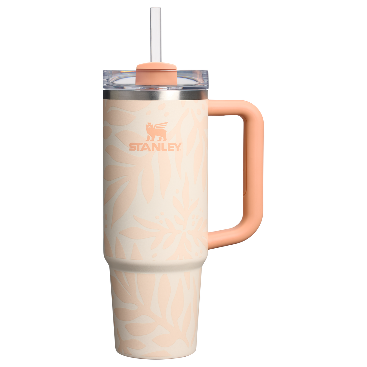 Stanley 1913 Quencher® H2.O Flowstate™ Tumbler 0.8L in Apricot Palms | Vorderseite Anzeigen