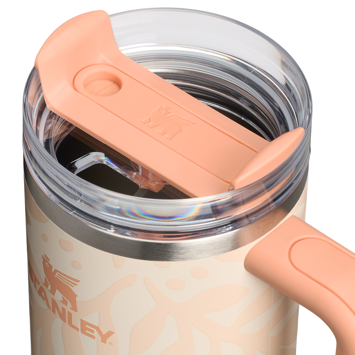 Stanley 1913 Quencher® H2.O Flowstate™ Tumbler 0.89L in Apricot Palms | Coperchio Dettagliato Visualizza