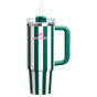 Próbka koloru dla Stanley 1913 Quencher® H2.0 FlowState™ Tumbler 0.89L w Emerald Cabana Gloss | Przód Zobacz
