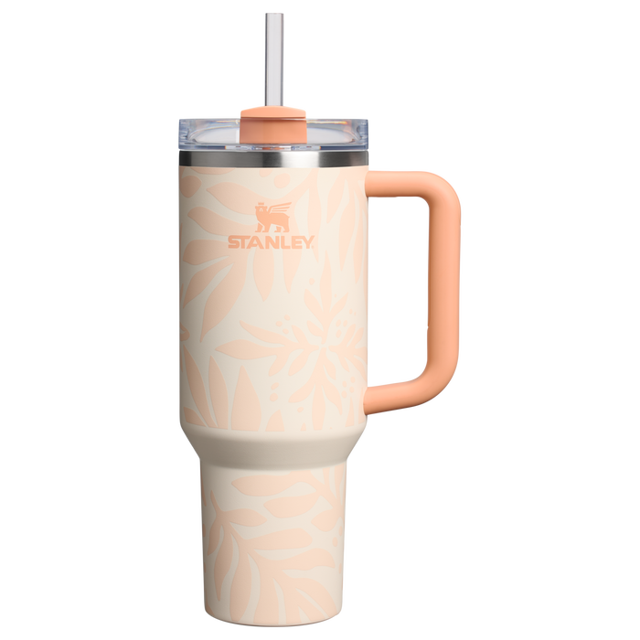 Stanley 1913 Quencher® H2.O Flowstate™ Tumbler 1.18L in Apricot Palms | Vorderseite Anzeigen