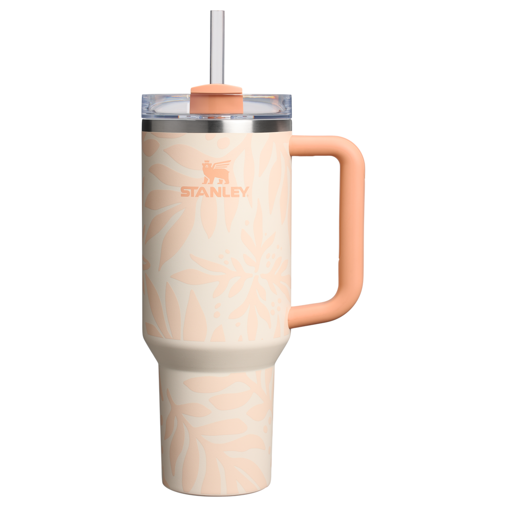 Stanley 1913 Quencher® H2.O Flowstate™ Tumbler 1.18L in Apricot Palms | Vorderseite Anzeigen