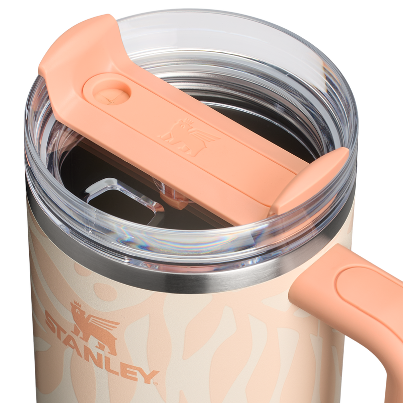 Stanley 1913 Quencher® H2.O Flowstate™ Tumbler 1.18L in Apricot Palms | Deckel Detailliert Anzeigen