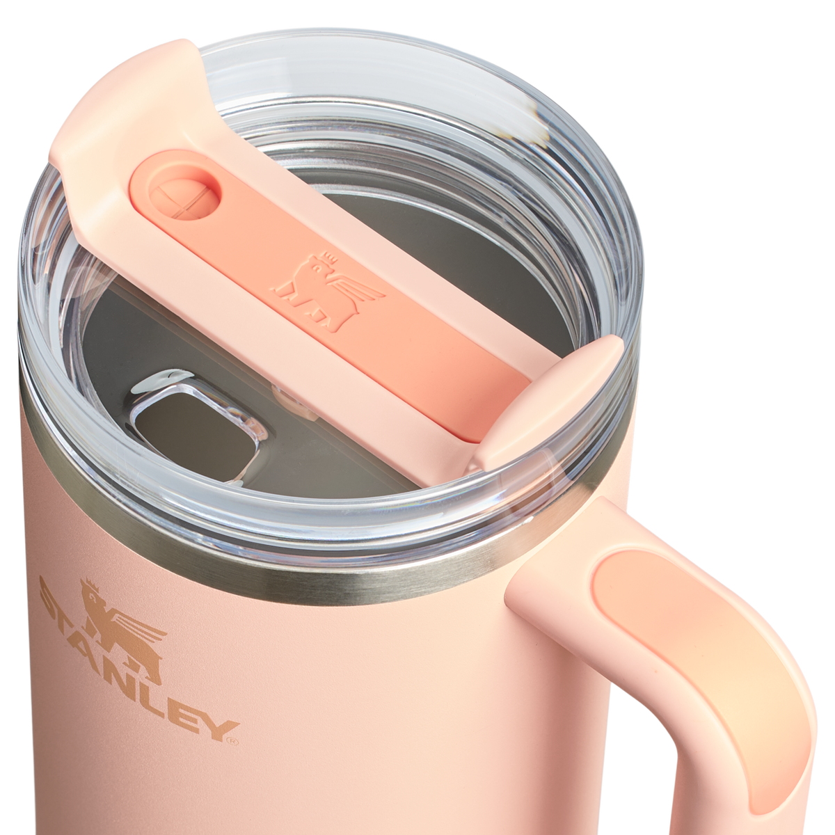 Stanley 1913 Quencher® H2.0 FlowState™ Tumbler 1.18L in Orange Cream | Detailed View