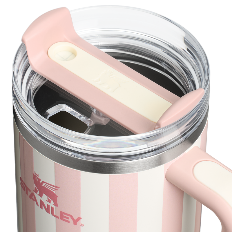 Stanley 1913 Quencher® H2.0 FlowState™ Tumbler 1.18L in Peach Whip Cabana Gloss | Lid Detailed View